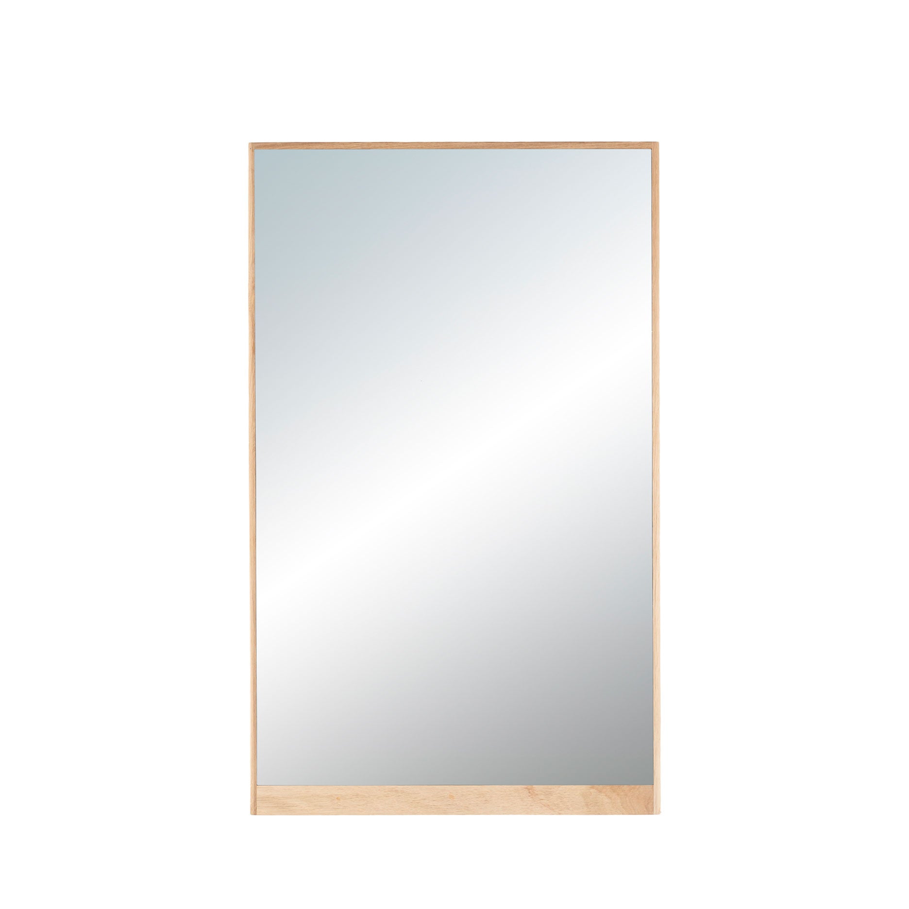 Wood spejl H90 cm - hvidpigmenteret